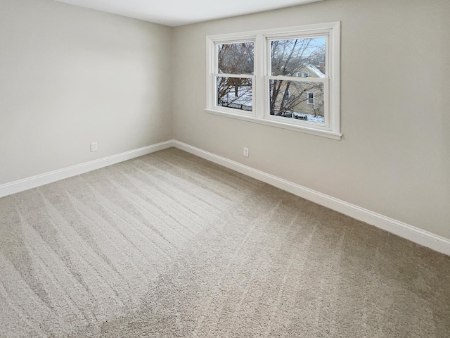 view of carpeted spare room