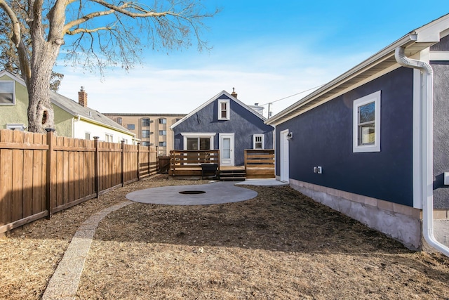 view of yard featuring a wooden deck