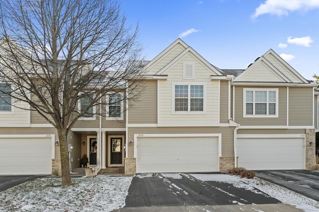 view of property with a garage