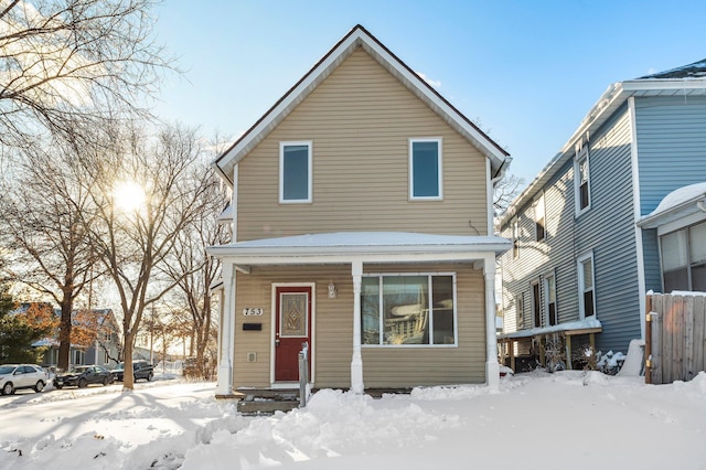 view of front of home featuring a porch