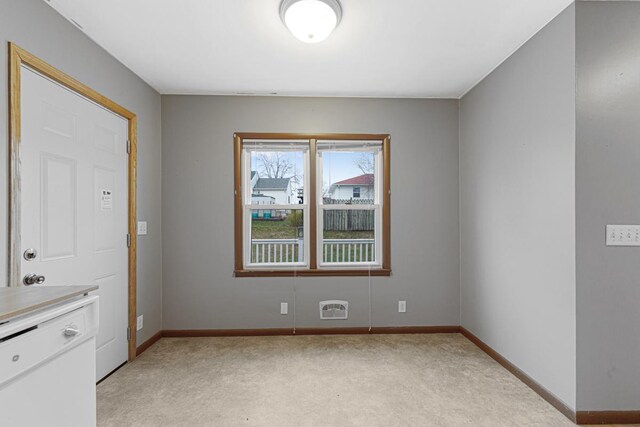 empty room with light carpet