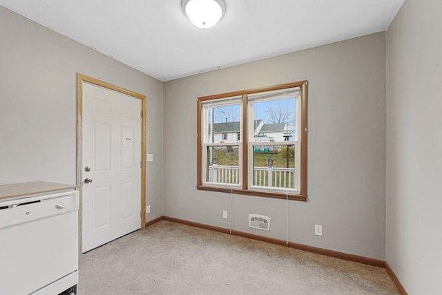 interior space with light colored carpet