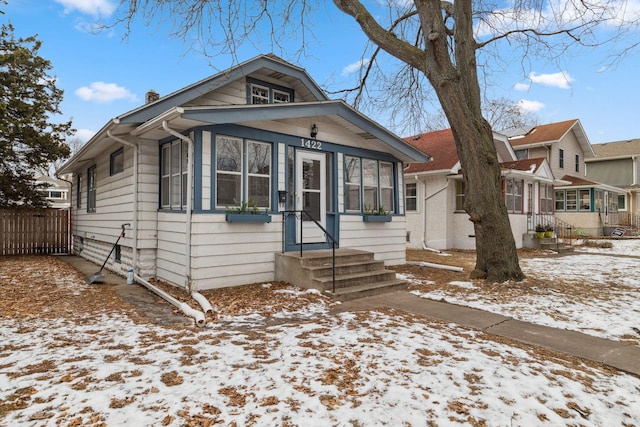 view of bungalow-style house