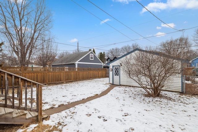 view of snowy yard