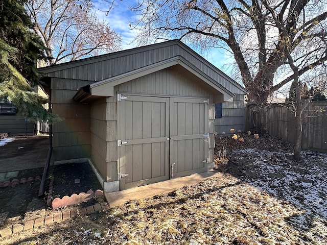 view of outdoor structure