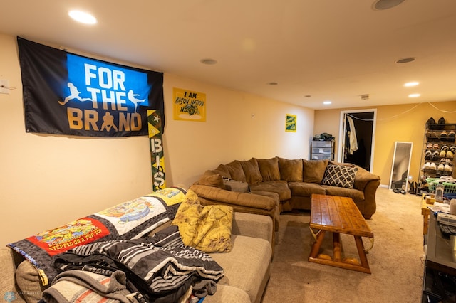 view of carpeted living room