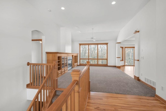 hallway featuring light hardwood / wood-style flooring