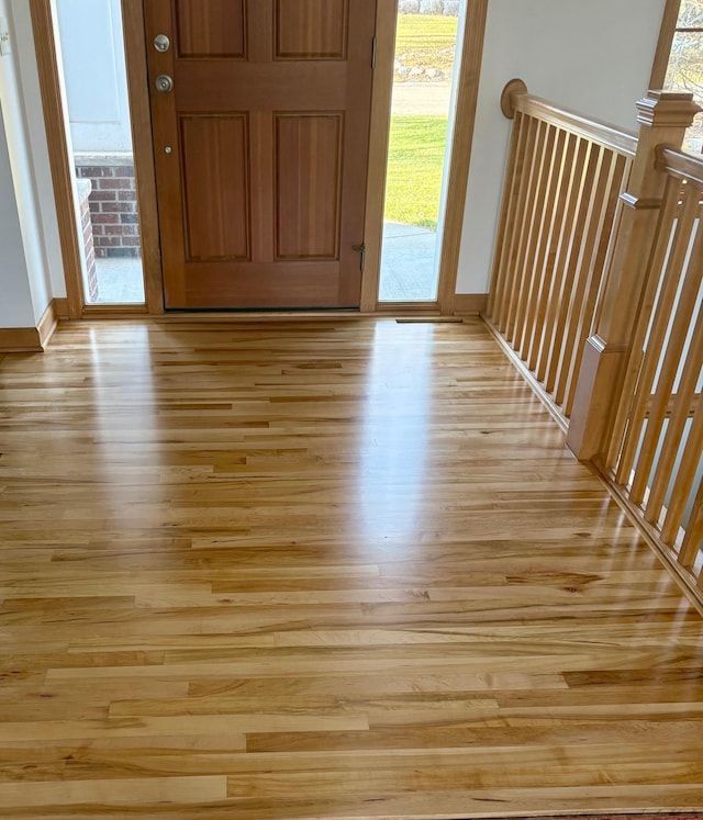 entrance foyer featuring light hardwood / wood-style flooring