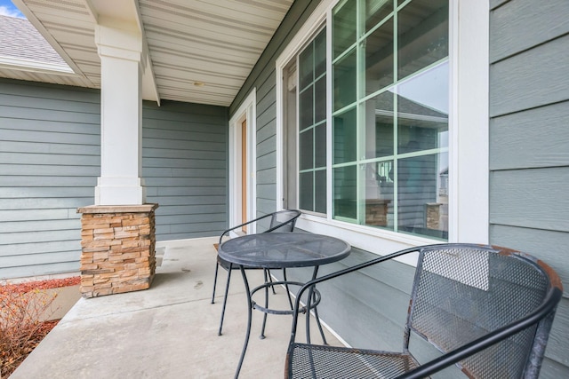 view of patio with covered porch