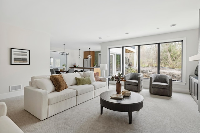 view of carpeted living room