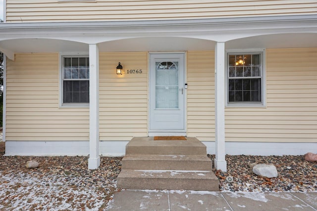 view of doorway to property