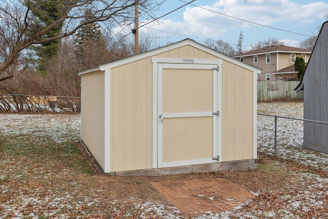 view of snow covered structure