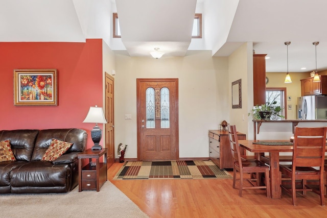 entryway featuring light wood-type flooring