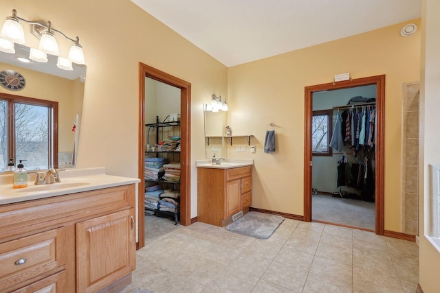 bathroom with vanity