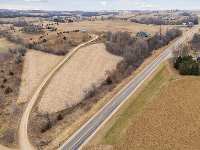 aerial view with a rural view