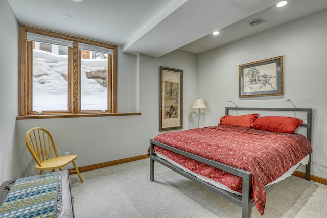 5517 Dickson Rd, Minnetonka, MN 55345 - bedroom with baseboards, carpet flooring, and recessed lighting