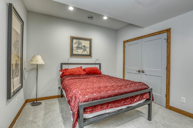 5517 Dickson Rd, Minnetonka, MN 55345 - bedroom with baseboards, carpet flooring, and recessed lighting