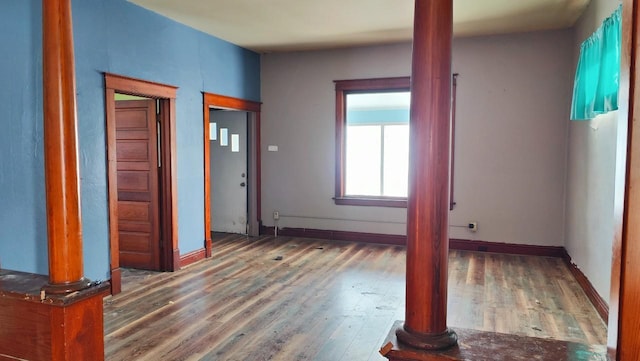 entrance foyer featuring dark hardwood / wood-style floors