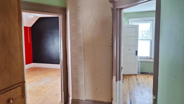 hall featuring hardwood / wood-style flooring