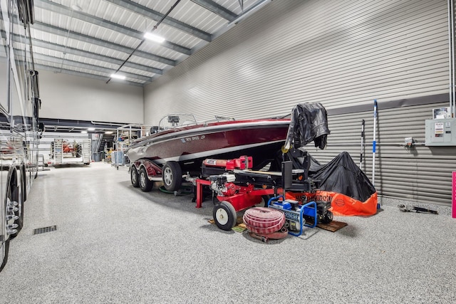 garage featuring electric panel