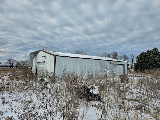 view of snow covered structure