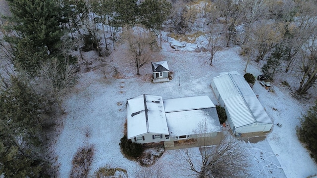 view of snowy aerial view