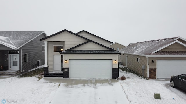 view of front of home featuring a garage