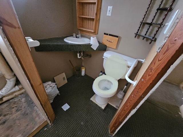 bathroom with toilet and sink