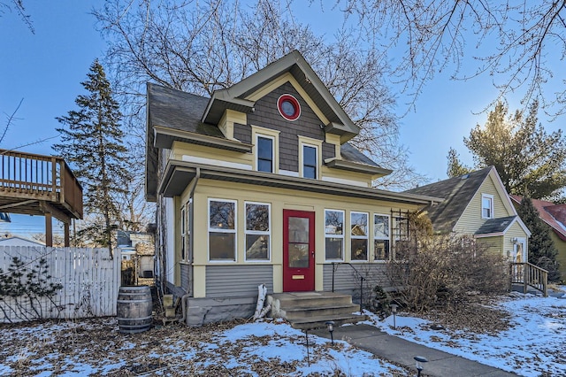 view of front of home