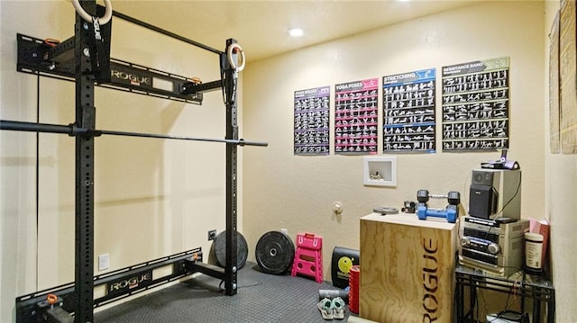 view of workout area