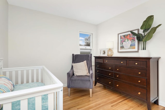 bedroom featuring light hardwood / wood-style floors