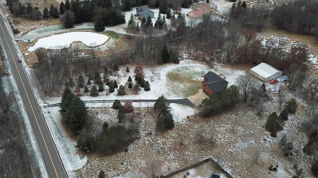 view of snowy aerial view