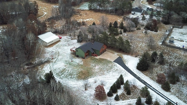 view of snowy aerial view