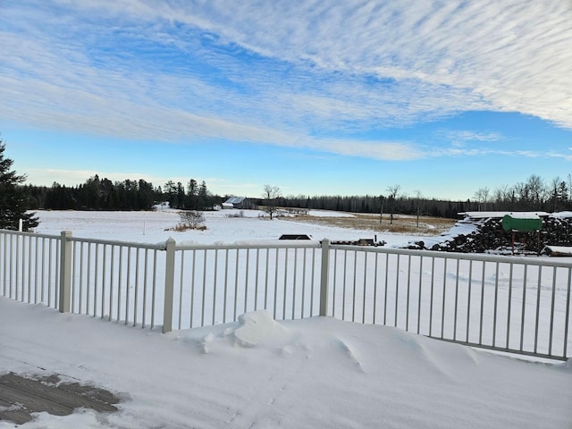 view of snowy yard