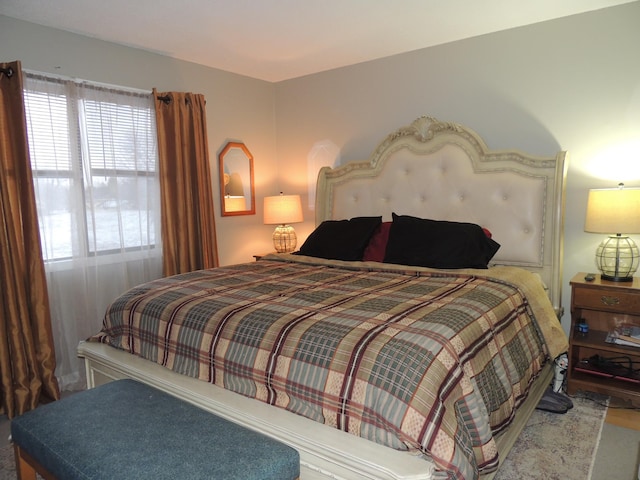 view of carpeted bedroom