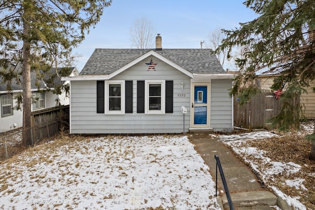 view of bungalow-style home