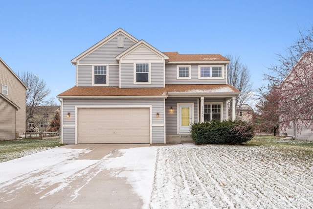 view of front of house featuring a garage