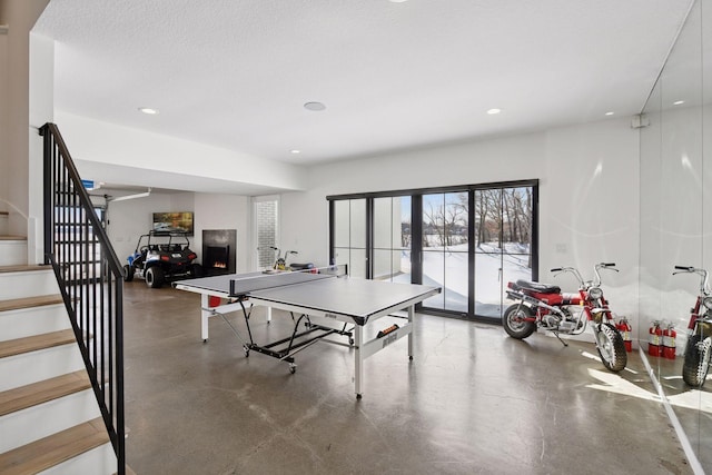 2070 Shoreline Dr, Orono, MN 55391 - recreation room with concrete floors and recessed lighting