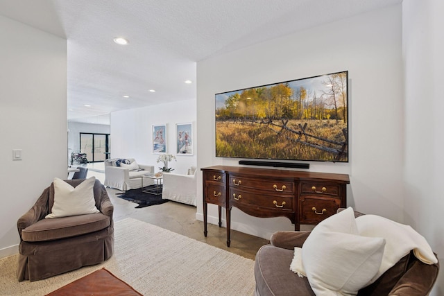 2070 Shoreline Dr, Orono, MN 55391 - living area featuring concrete floors and recessed lighting