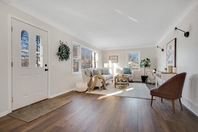 entryway featuring dark hardwood / wood-style flooring