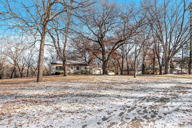 view of snowy yard