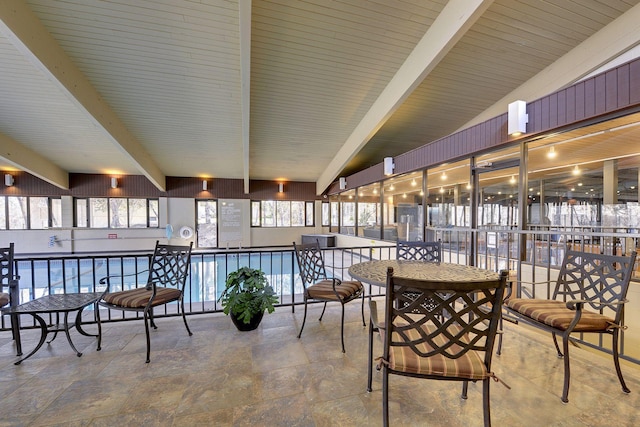 view of patio / terrace featuring a community pool