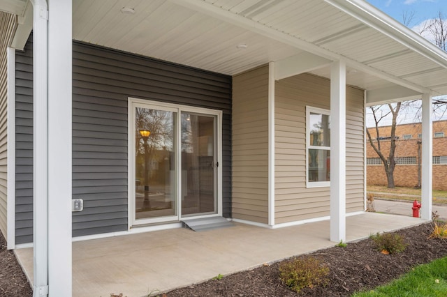 property entrance with a porch