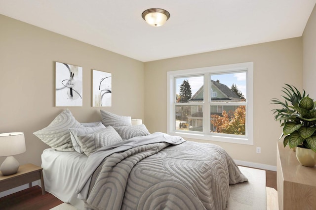 bedroom featuring hardwood / wood-style floors