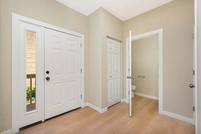 entrance foyer featuring light hardwood / wood-style flooring