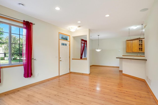 interior space featuring light wood-type flooring