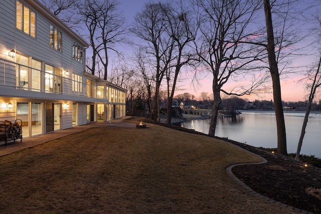2496 Old Beach Rd, Orono, MN 55391 - view of yard with a water view and a balcony