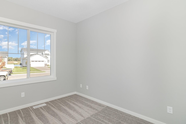 carpeted empty room featuring a wealth of natural light