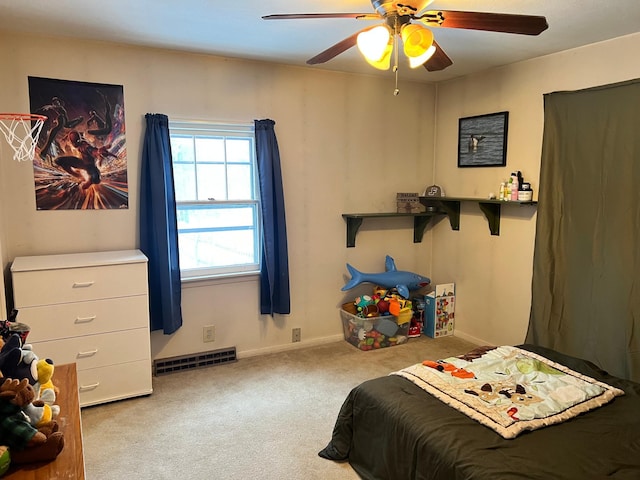 11159 Steamboat Loop NW, Walker, MN 56484 - carpeted bedroom with ceiling fan and baseboards