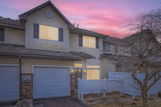 view of front of home featuring a garage